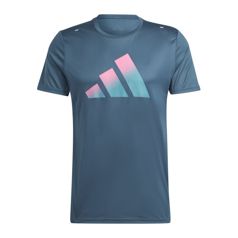 adidas Run Icons 3Bar T-Shirt Türkis - tuerkis