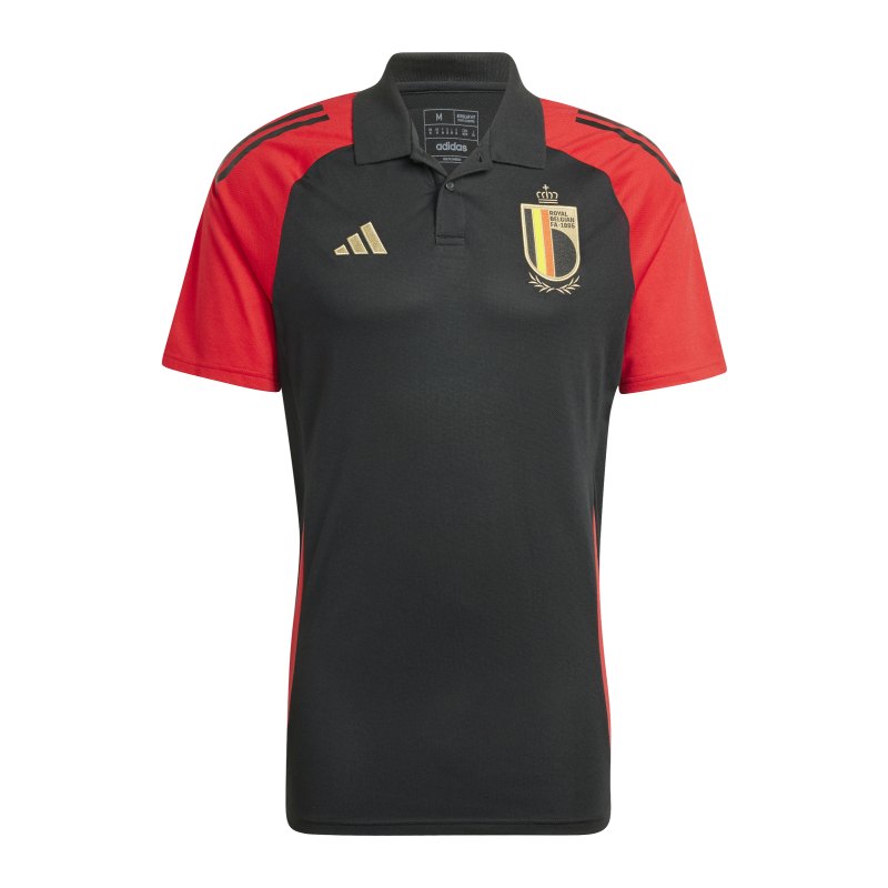 adidas Belgien Poloshirt EM 2024 Schwarz - schwarz