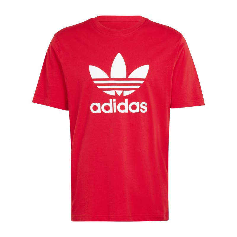 adidas Originals Adicolor Trefoil T-Shirt Rot - rot