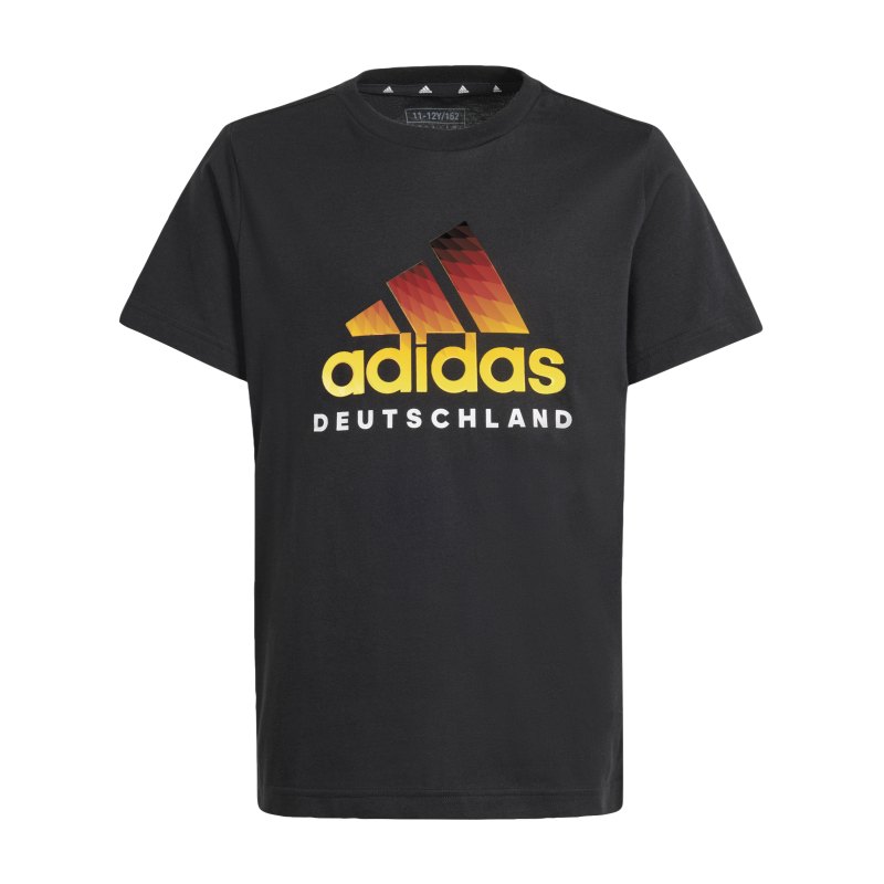 adidas DFB Deutschland T-Shirt Kids Schwarz - schwarz