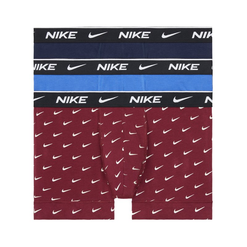 Nike Cotton Trunk Boxershort 3er Pack Rot F54K - rot