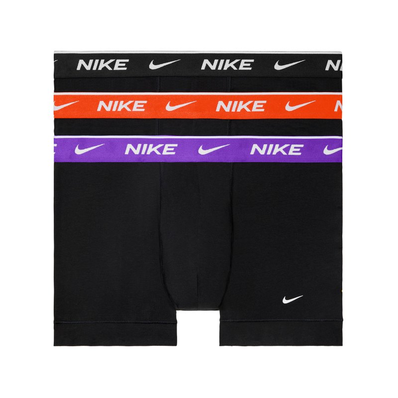Nike Cotton Trunk Boxershort 3er Pack Schwarz FZ4K - schwarz