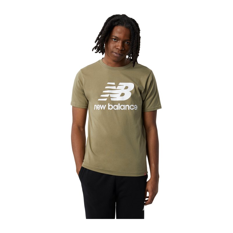 New Balance Essentials Stacked T-Shirt Grün FTCO - gruen