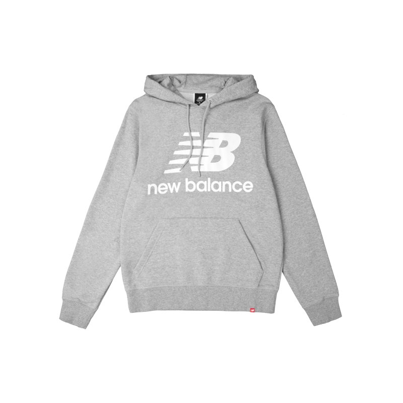 New Balance Essentials Stacked Logo Hoody Grau FAG - grau
