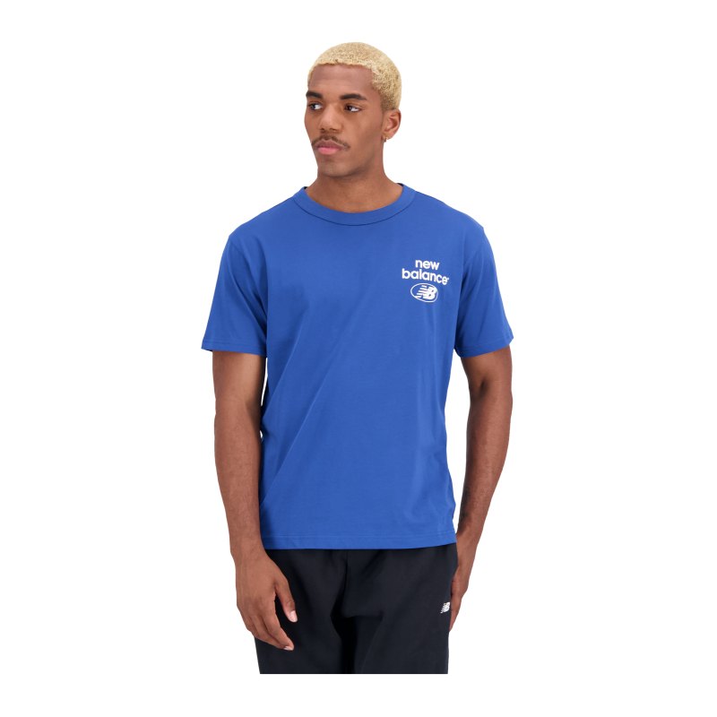 New Balance Essentials Logo T-Shirt Blau FATE - blau