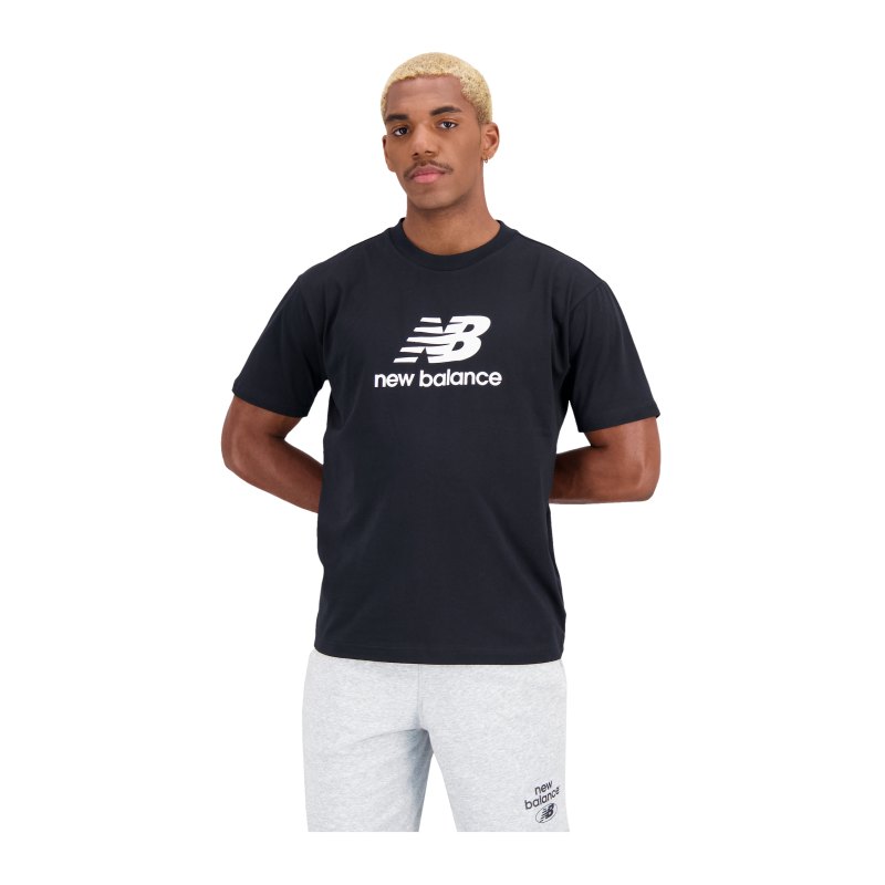 New Balance Essentials Logo T-Shirt Schwarz BK - schwarz