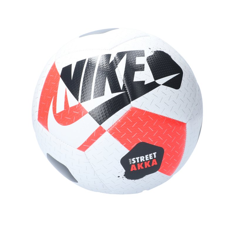 Nike Street Akka Trainingsball Weiss Rot F101 - weiss