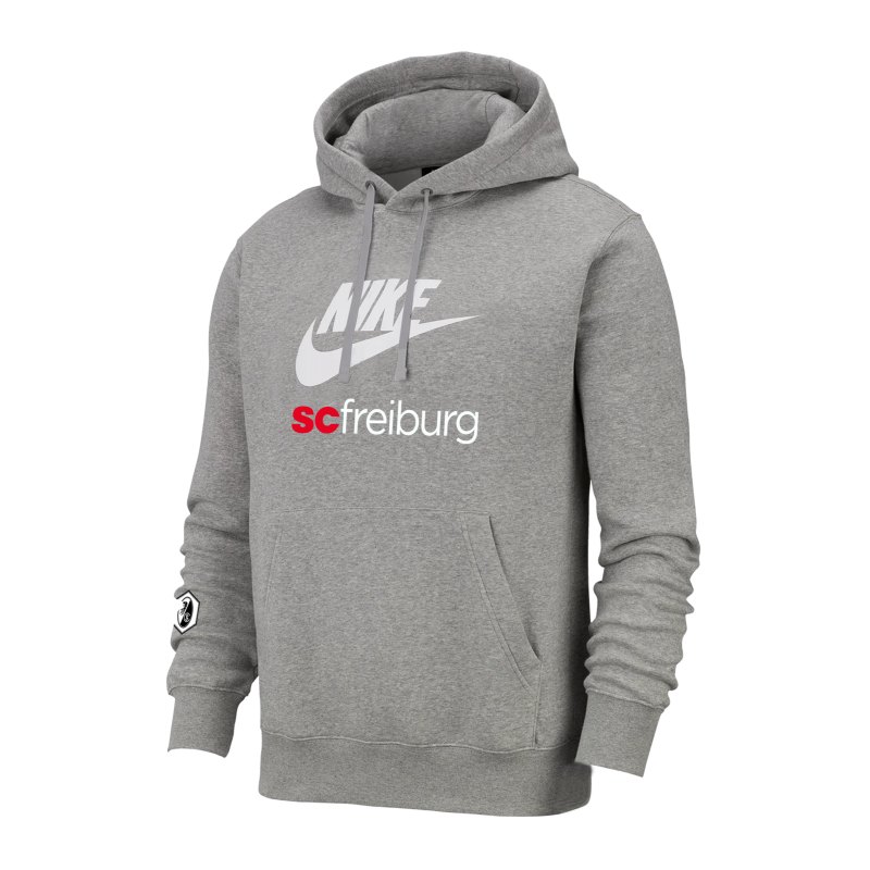Nike SC Freiburg Hoody Damen Grau Weiss F063 - grau