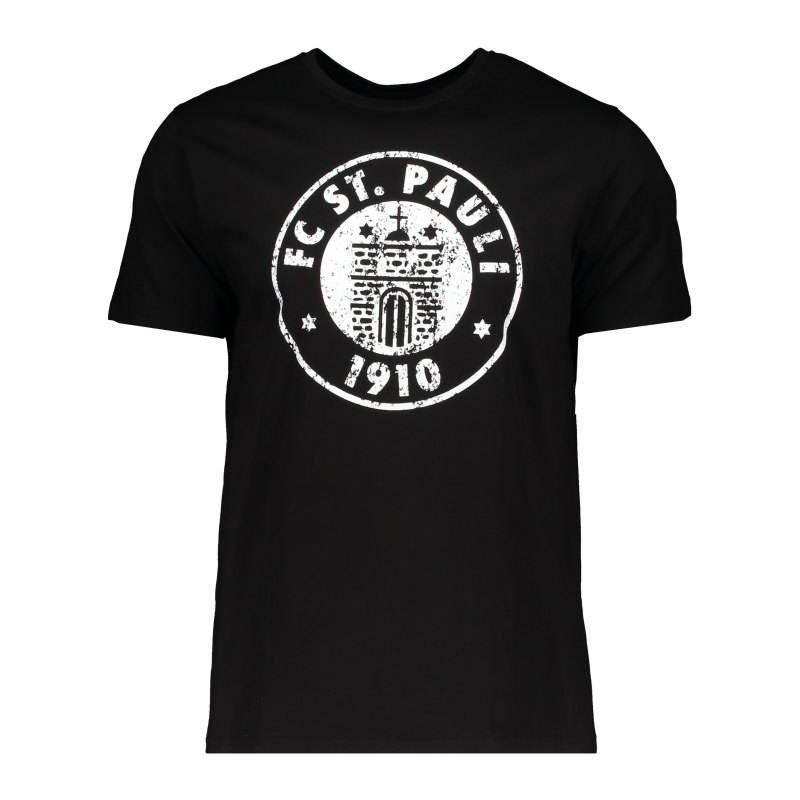 FC St. Pauli Logo T-Shirt Schwarz Weiss - schwarz
