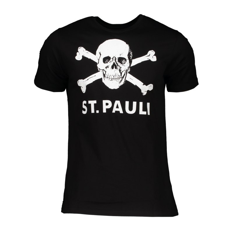 FC St. Pauli Totenkopf I T-Shirt Schwarz - schwarz