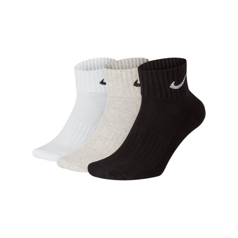 Nike Cushion Quarter 3er Pack Socken Training F901 - grau