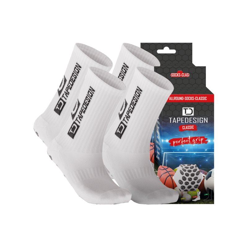 Tapedesign Socks Socken 2er Set Weiss F001 - weiss