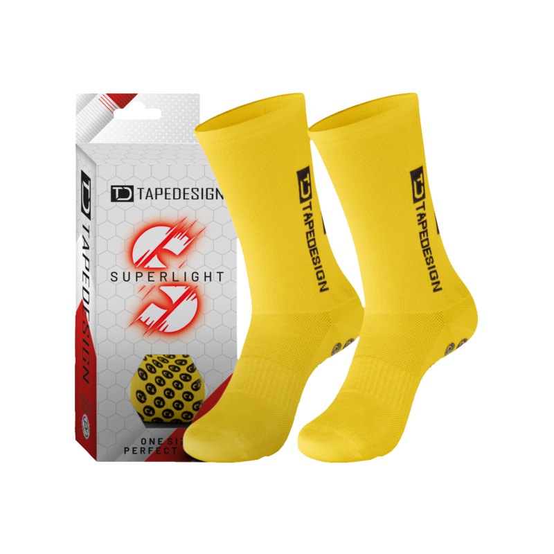Tapedesign Gripsocks Superlight Socken Gelb - gelb