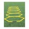Cawila Hexa-Hoops Koordinationsleiter Set | 6er Set mit Tasche und 5 Clips | 49mm | Gelb - gelb