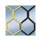 Cawila Tornetz HEXA 5,15x2,05m | Tiefe 0,8x1,5m | Maschenweite 12cm | Stärke 4mm | gelb/schwarz - gelb