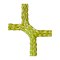 Cawila Tornetz 3,00x2,00m | Tiefe 0,8x1,0m | Maschenweite 10cm | Stärke 4mm | gelb - gelb