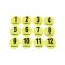 Cawila Floormarker Nr.1-12 Set 12,5 cm Gelb - gelb