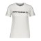 Converse Strip Wordmark Crew T-Shirt Damen Weiss - rosa