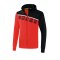 Erima 5-C Trainingsjacke mit Kapuze Rot Schwarz - Rot
