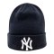 New Era NY Yankees Cuff Knit Beanie Blau FOTC - blau