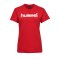 Hummel Cotton T-Shirt Logo Damen Rot F3062 - Rot