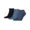 PUMA Unisex Sneaker Plain 3er Pack Socken F460 - blau
