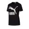 PUMA Classics Logo Tee T-Shirt Damen Schwarz F01 - schwarz