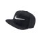 Nike Swoosh Pro Basecap Kappe Schwarz F011 - schwarz