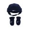 Nike Swoosh Fleece Mütze+Handschuhe Set Baby F695 - blau