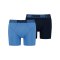 PUMA New Pouch Boxer 2er Pack Blau Schwarz F004 - blau