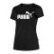 PUMA Essential Logo T-Shirt Damen Schwarz F01 - schwarz