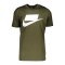 Nike Logo Print T-Shirt Grün F395 - gruen