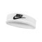 Nike Classic Wide Terry Stirnband Weiss F101 - weiss