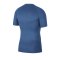 Nike Pro Trainingsshirt kurzarm Blau F451 - blau
