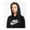 Nike Essential Cropped Hoody Damen Schwarz F010 - schwarz