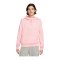 Nike Club Fleece Funnel Hoody Damen Schwarz F690 - pink