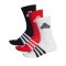 adidas FS 3S Crew Socks Socken Weiss Schwarz Rot - weiss