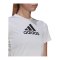adidas D2M T-Shirt Damen Weiss Schwarz - weiss