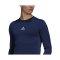 adidas Techfit Shirt langarm Dunkelblau - blau