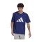 adidas 3B T-Shirt Blau Weiss - blau