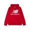 New Balance Essentials Stacked Logo Hoody F43 - rot