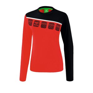 erima-5-c-longsleeve-damen-rot-schwarz-fussball-teamsport-textil-sweatshirts-1331911.png