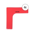 Cawila Marker-System Ecke 27 x 27 x 7,5cm 4er Set Rot