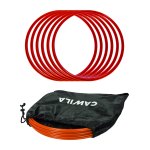 Cawila Koordinationsringe 50cm | 6er Set | Rot | inklusive Tasche