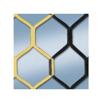 Cawila Tornetz HEXA 7,50x2,50m | Tiefe 2,0x2,0m | Maschenweite 12cm | Stärke 4mm | gelb/schwarz