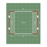 Cawila FUNino Spielfeldmarkierung 32x25m Rot Weiss