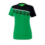 Erima 5-C T-Shirt Damen Grün Schwarz