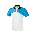 Erima Premium One 2.0 Poloshirt Hellblau Weiss