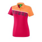 Erima 5-C Poloshirt Damen Pink Orange