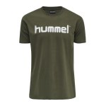 Hummel Cotton T-Shirt Logo Grün F6084